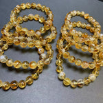 Natural Honey-Colored Milk-Cap Citrine Bracelet