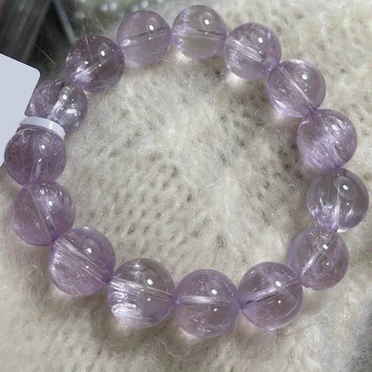 Natural Lavender Amethyst Beaded Bracelet