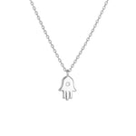 S925 Sterling Silver Creative Evil Palm Zircon Inlaid Necklace