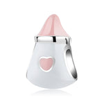 S925 Sterling Silver Baby Bottle Bead Pendant