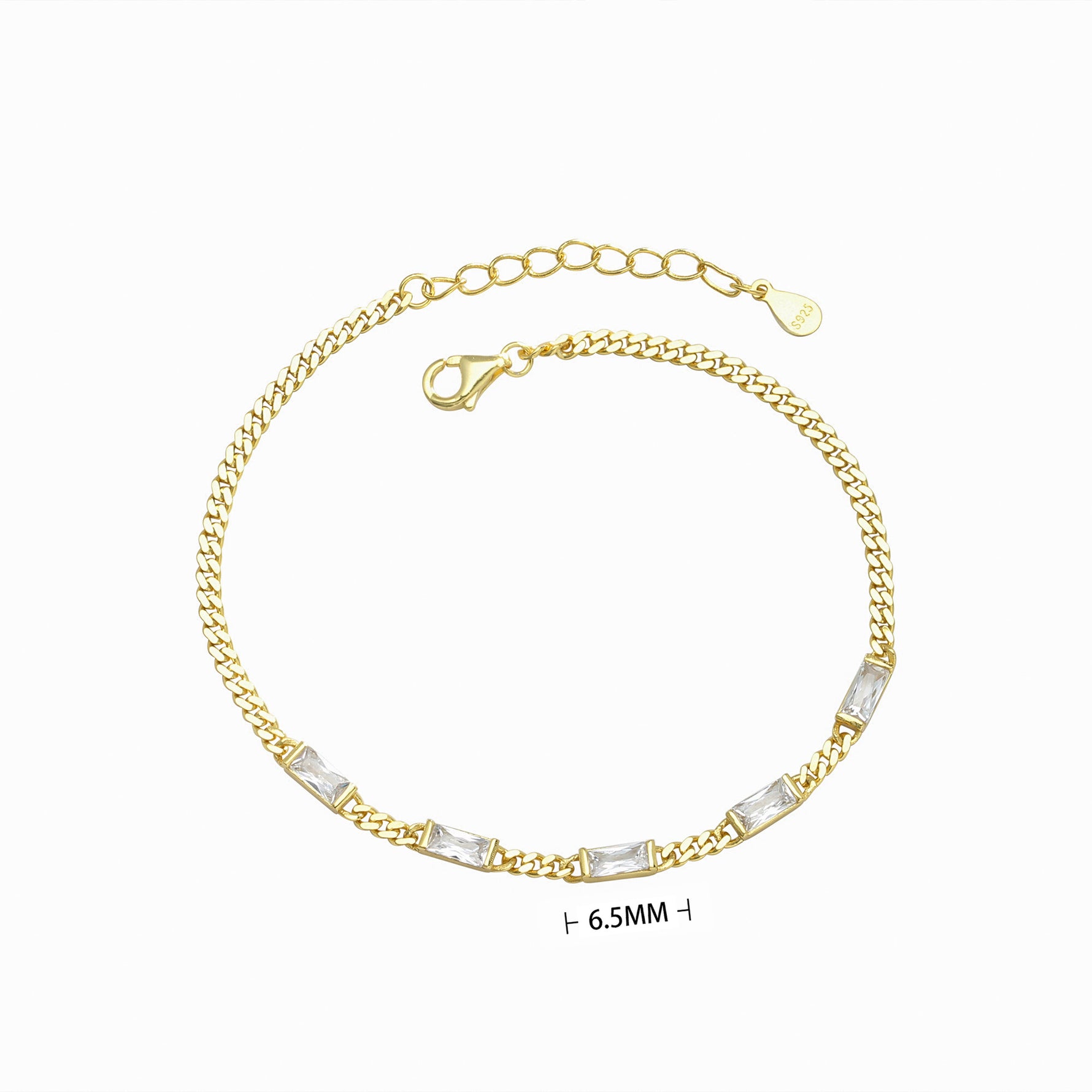 S925 Sterling Silver Cubic Zirconia Bracelet