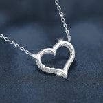 S925 Sterling Silver Moissanite Heart-Shaped Necklace