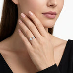 S925 Sterling Silver Square Moissanite Open Ring