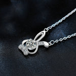 S925 Sterling Silver Moissanite Rabbit Necklace