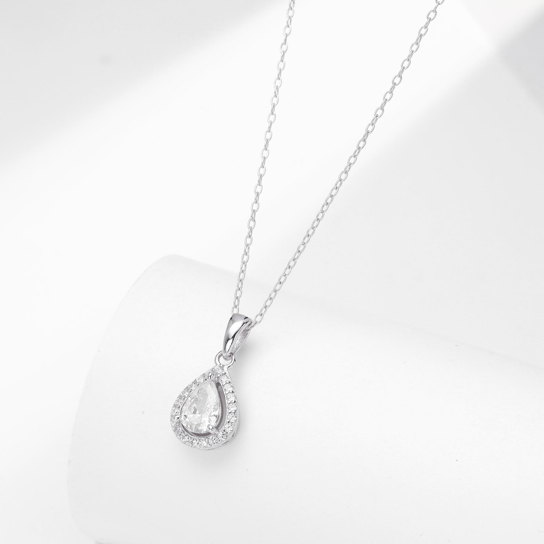 Double-layer zircon earrings and affordable luxury zircon necklace