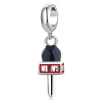 S925 Sterling Silver Microphone Pendant