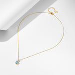 S925 Sterling Silver Sky Blue Topaz Necklace