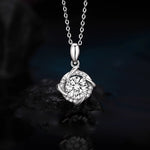 S925 Sterling Silver Moissanite Windmill Necklace