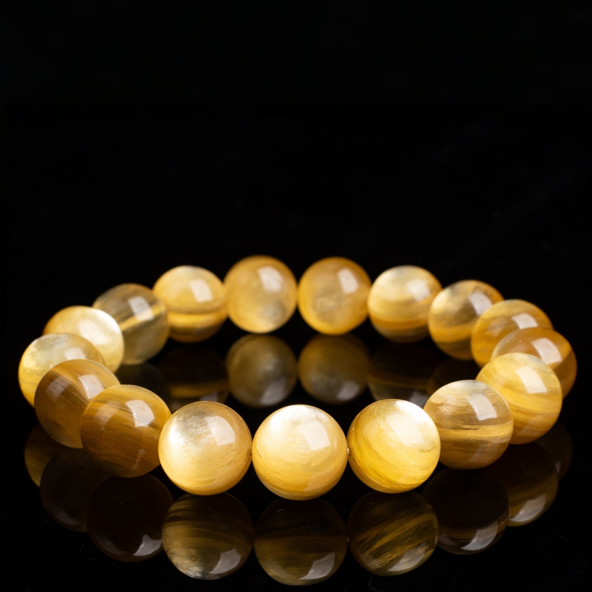 Natural Golden Lepidolite Bracelet