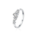 S925 Sterling Silver Starry Sky Moissanite Ring