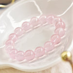 Natural Ice-Grade Rose Quartz Bracelet