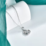 S925 Sterling Silver Moissanite Horse Hoof Pendant Necklace