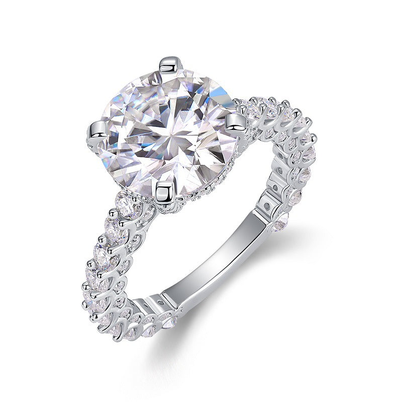 S925 Silver Stackable Moissanite Ring
