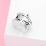 S925 Sterling Silver Birthday Cake Pendant