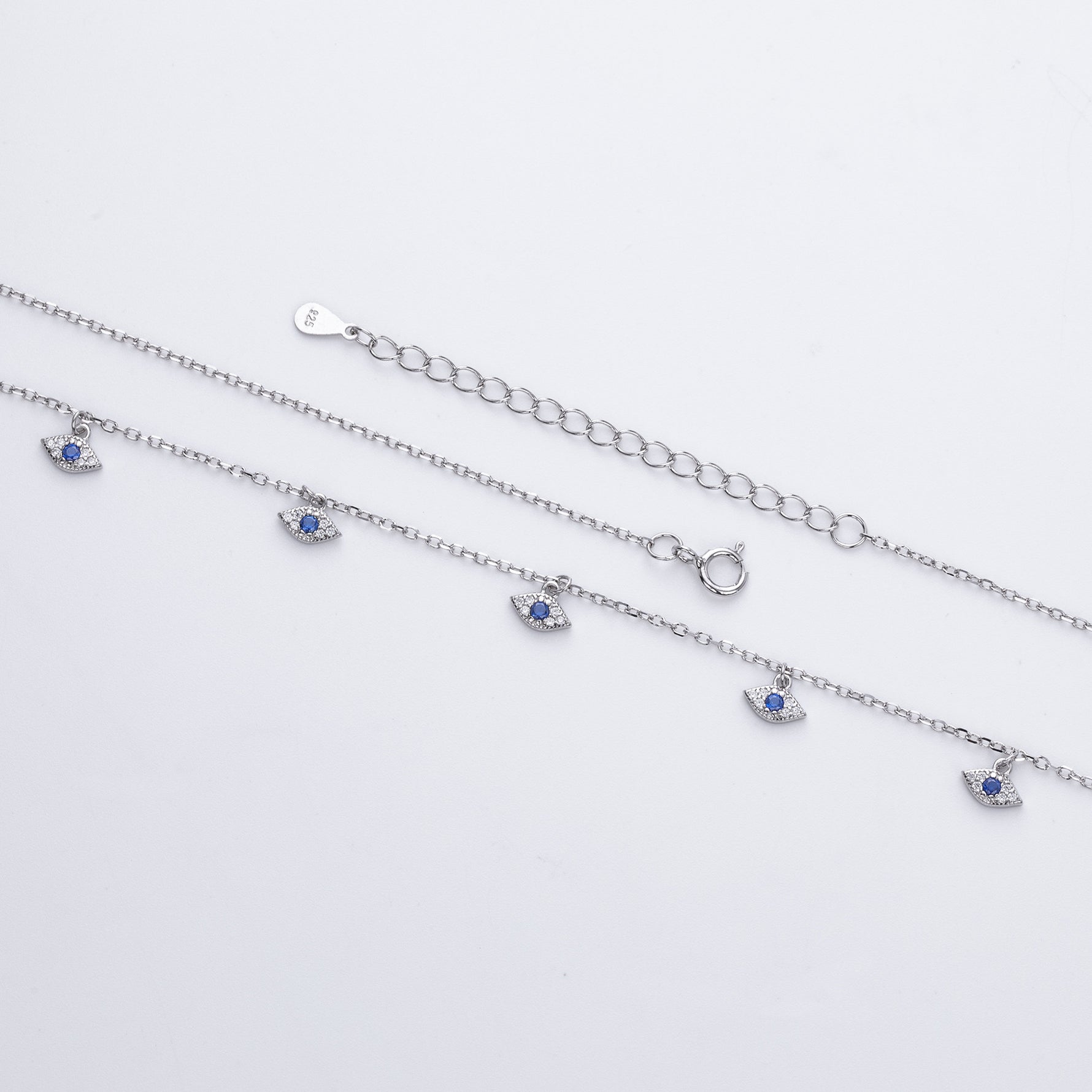S925 Sterling Silver Fashion Evil Eye Necklace