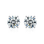 Classic Four-Prong Moissanite Stud Earrings