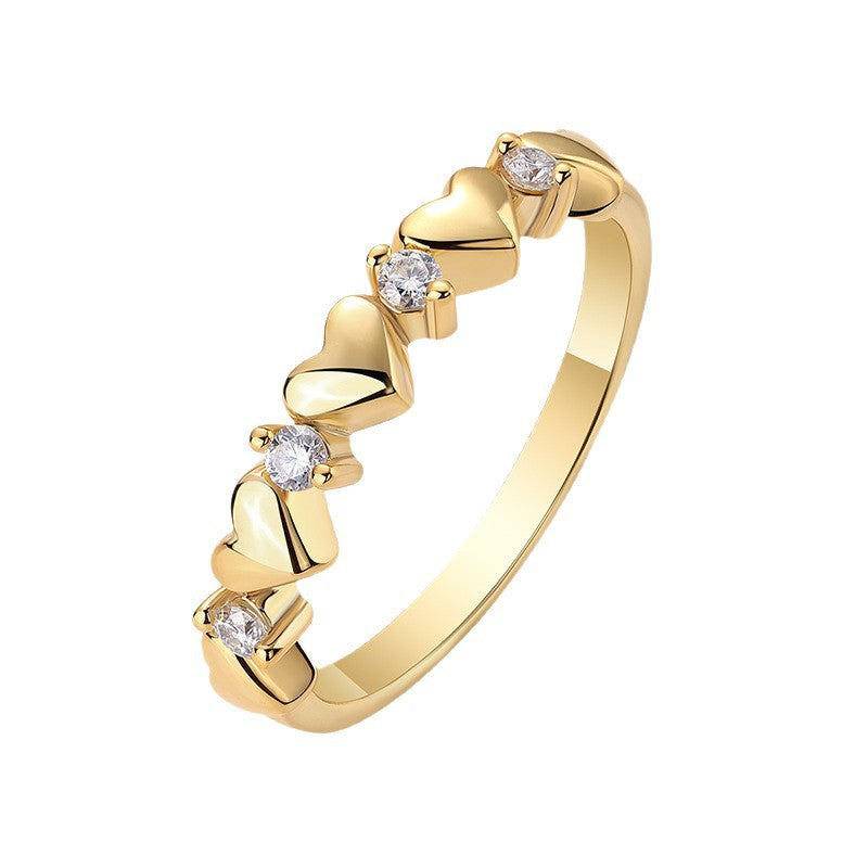 S925 Silver Gold-Plated Moissanite Ring