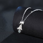 S925 Sterling Silver Moissanite Bell Pendant Necklace