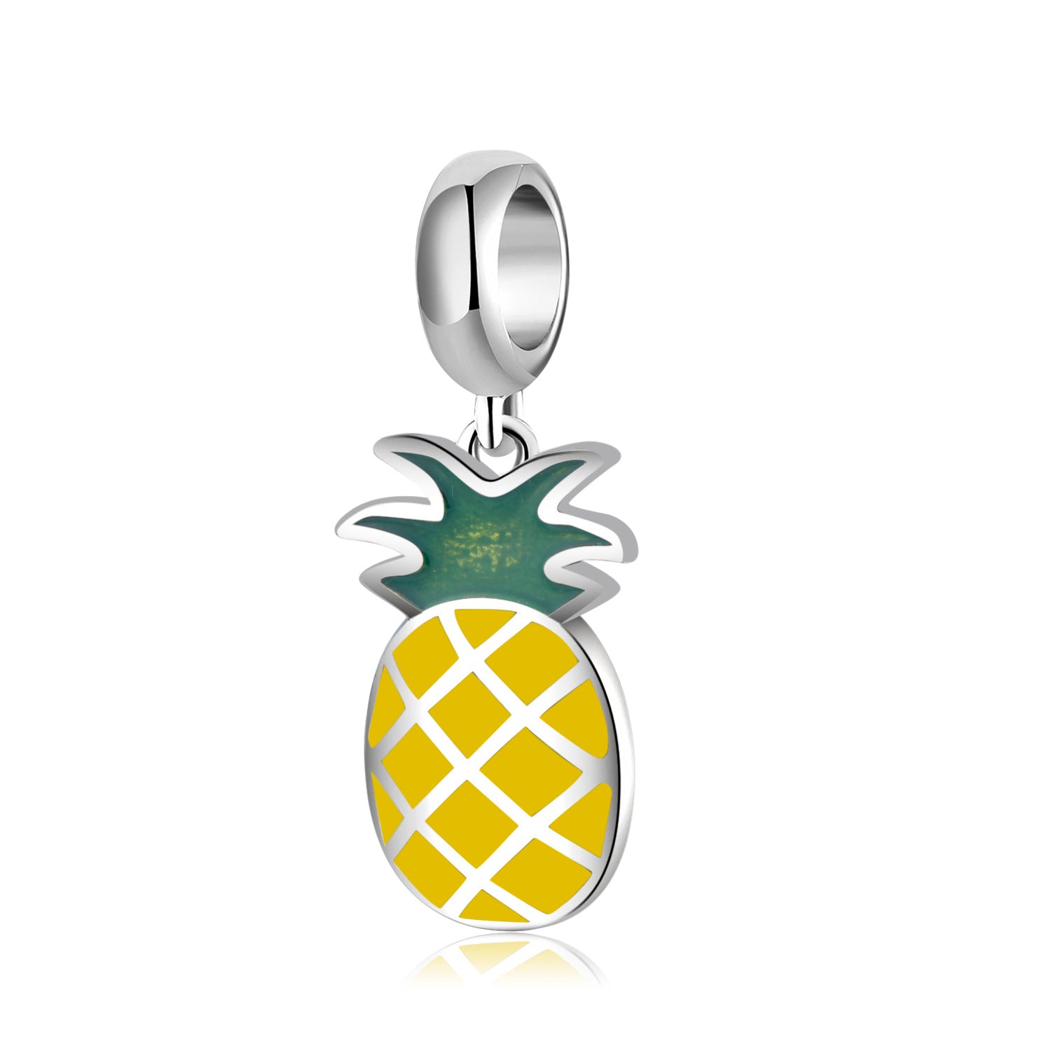 S925 Sterling Silver Pineapple Shape Pendant