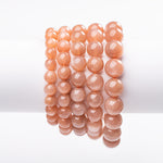 Natural Sunstone and Orange-Yellow Moonstone Bracelet