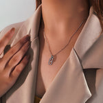 S925 Sterling Silver and Zircon Necklace