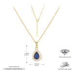 Double-layer zircon earrings and affordable luxury zircon necklace