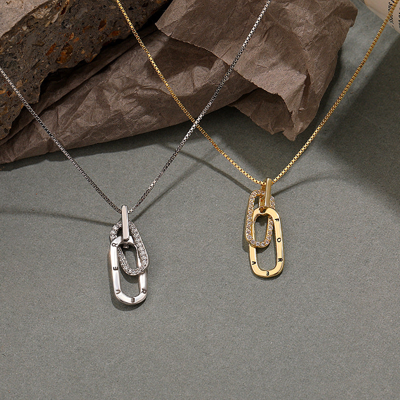 S925 Sterling Silver and Zircon Necklace