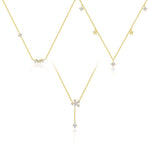 S925 Sterling Silver Sparkling Zircon Necklace