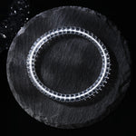 Natural White Crystal Bracelet – Flawless Clarity, Straight-Cut Tablet Beads