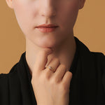 S925 Sterling Silver Gold-Plated Droplet Labradorite Ring