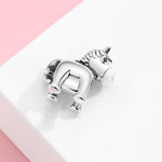 S925 Sterling Silver Cute Little Horse Bead Pendant