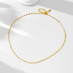 S925 Silver 18K Gold Plating Tile Choker Necklace