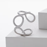 Stylish and unique braided band ring in S925 sterling silver