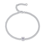 925 Silver Moissanite Cuban Link Bracelet