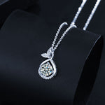 S925 Sterling Silver Moissanite Fishtail Necklace