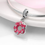S925 Sterling Silver Donut Macaron Pendant