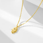 S925 Sterling Silver Creative Evil Palm Zircon Inlaid Necklace