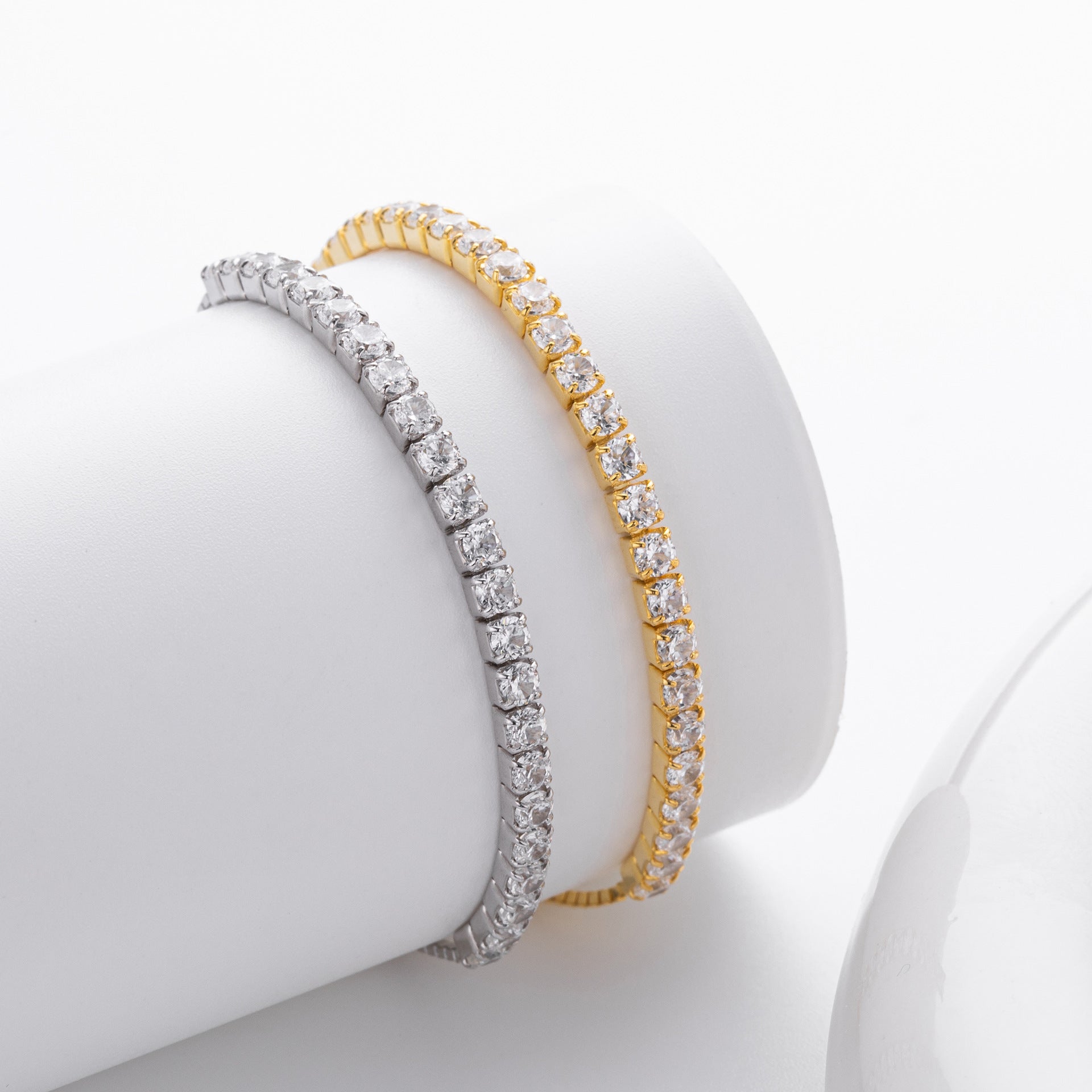 S925 Sterling Silver Diamond-Accented Bracelet