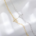 S925 Sterling Silver Slightly Inlaid Zircon Simple Chain Bracelet