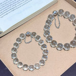 Ice-Clear Natural White Crystal Bracelet