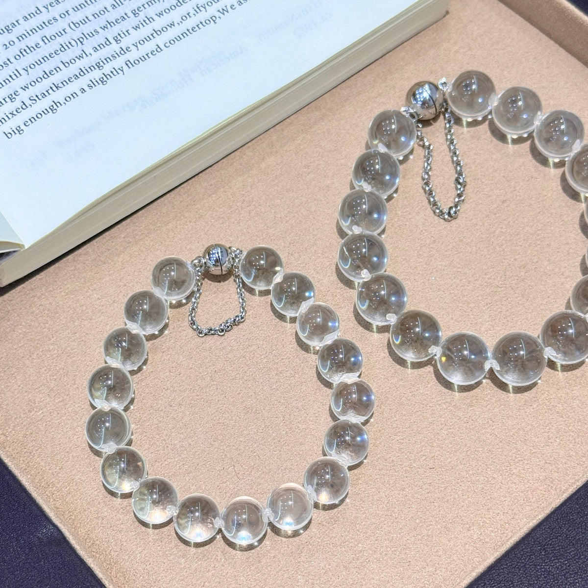Ice-Clear Natural White Crystal Bracelet