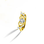 S925 Sterling Silver “Angel Wings” Moissanite Couple Ring