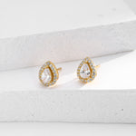 Double-layer zircon earrings and affordable luxury zircon necklace