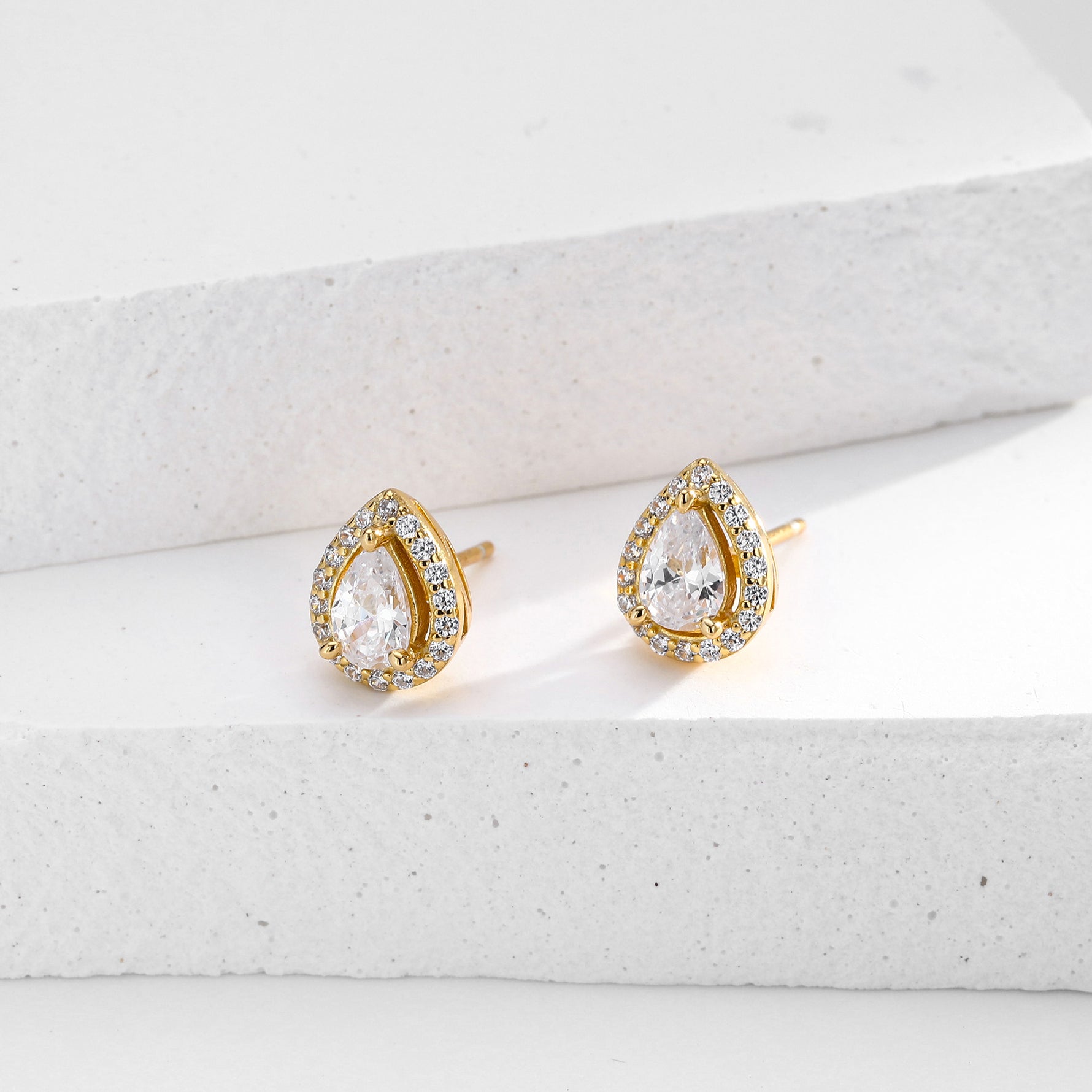 Double-layer zircon earrings and affordable luxury zircon necklace