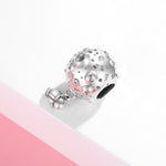 S925 Sterling Silver Moon Astronaut Bead Pendant