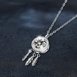 S925 Sterling Silver Moissanite Dreamcatcher Necklace