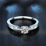 S925 Sterling Silver Moissanite Wedding Ring
