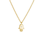 S925 Sterling Silver Creative Evil Palm Zircon Inlaid Necklace