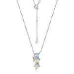 S925 Sterling Silver Magic Color Synthetic Opal Pendant Necklace