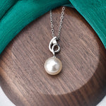 S925 Sterling Silver Moissanite Pearl Pendant Necklace